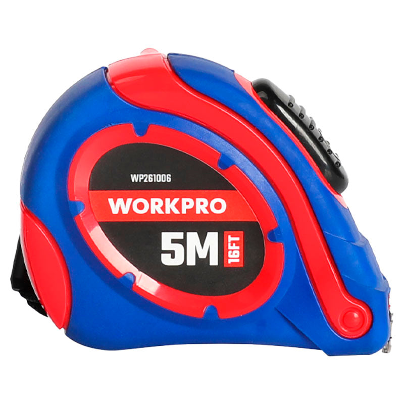 WORKPRO 5m Bi-Material Self-Locking Tape Measure
