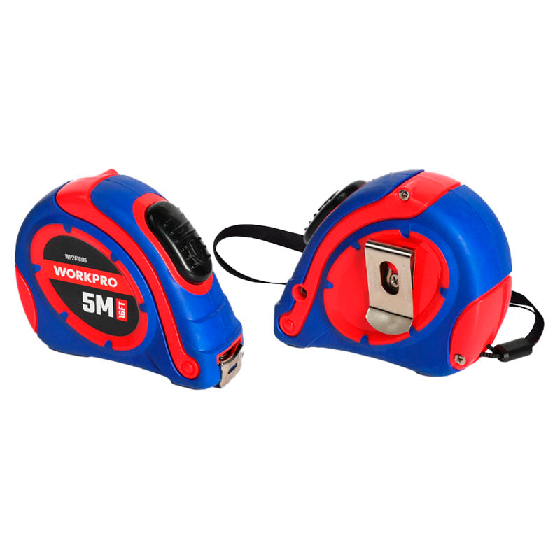 WORKPRO 5m Bi-Material Self-Locking Tape Measure