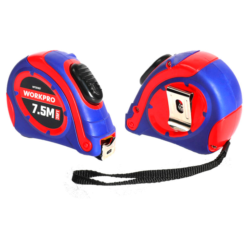 Cinta métrica 7,5 m carcasa bimaterial auto bloqueo WORKPRO