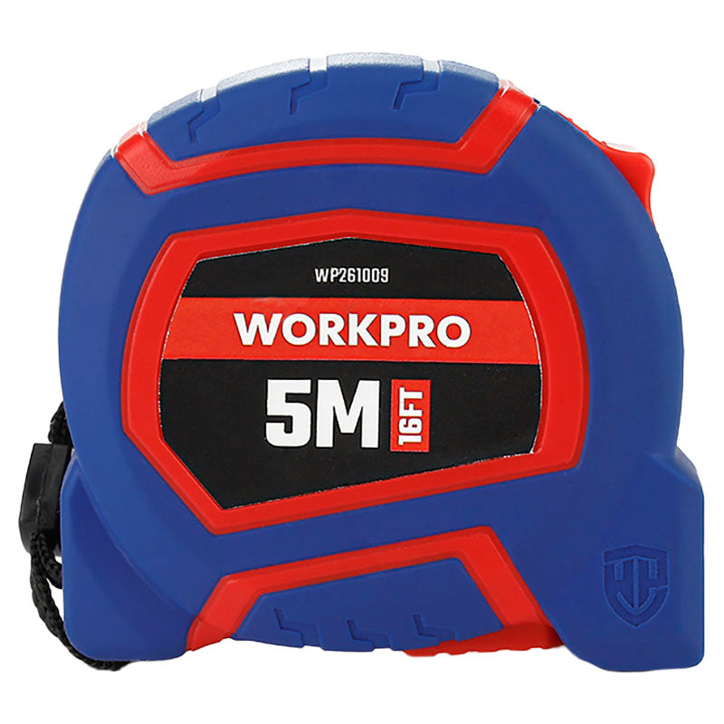 Cinta métrica 5 m carcasa bimaterial cubierta nylon WORKPRO