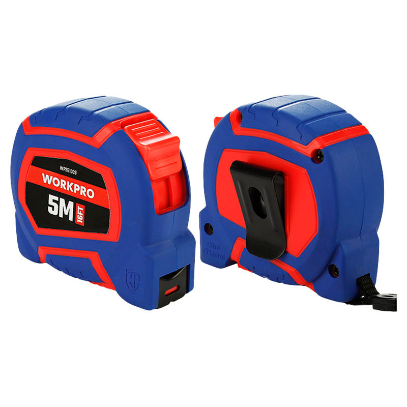 Cinta métrica 5 m carcasa bimaterial cubierta nylon WORKPRO