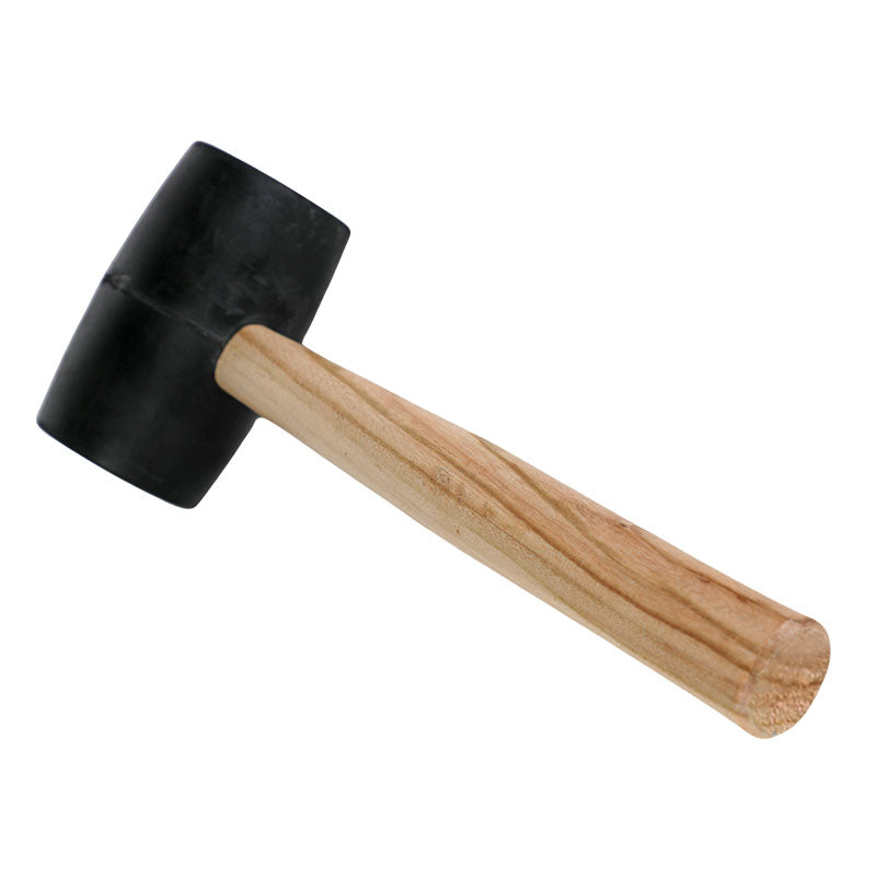 Rubber mallet with wooden handle, 24 oz Aksi