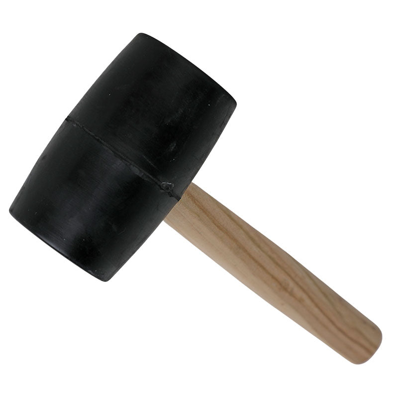 Rubber mallet with wooden handle, 24 oz Aksi