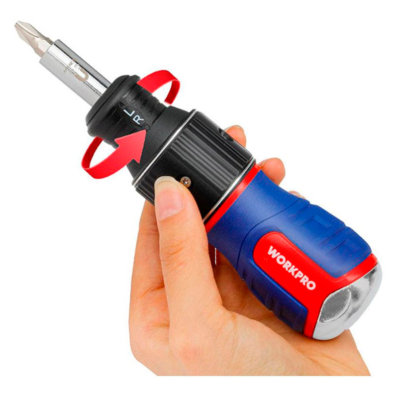 Destornillador compacto doble accionamiento 6 en 1 Workpro