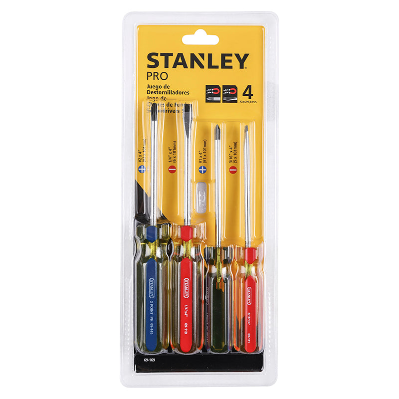 Juego de destornilladores Stanley 4 piezas