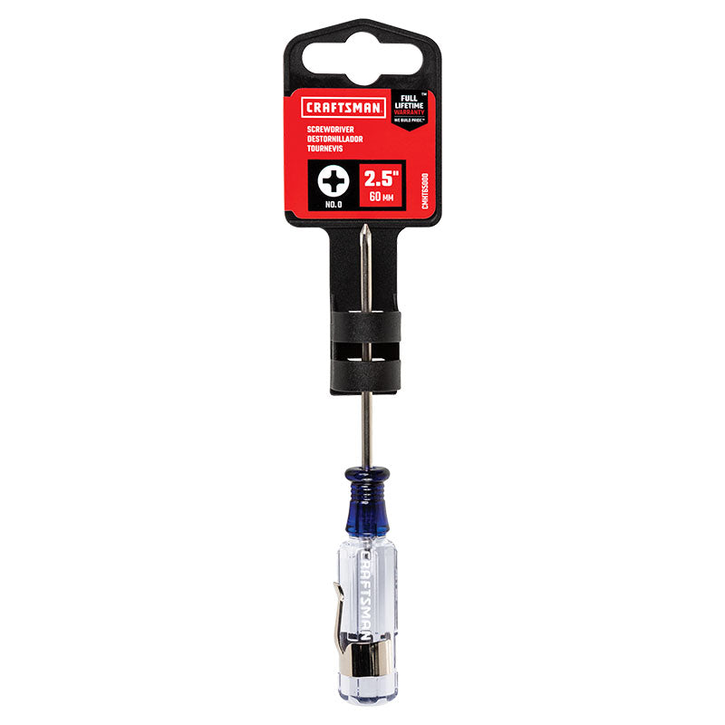 Phillips screwdriver #0 x 2.5"