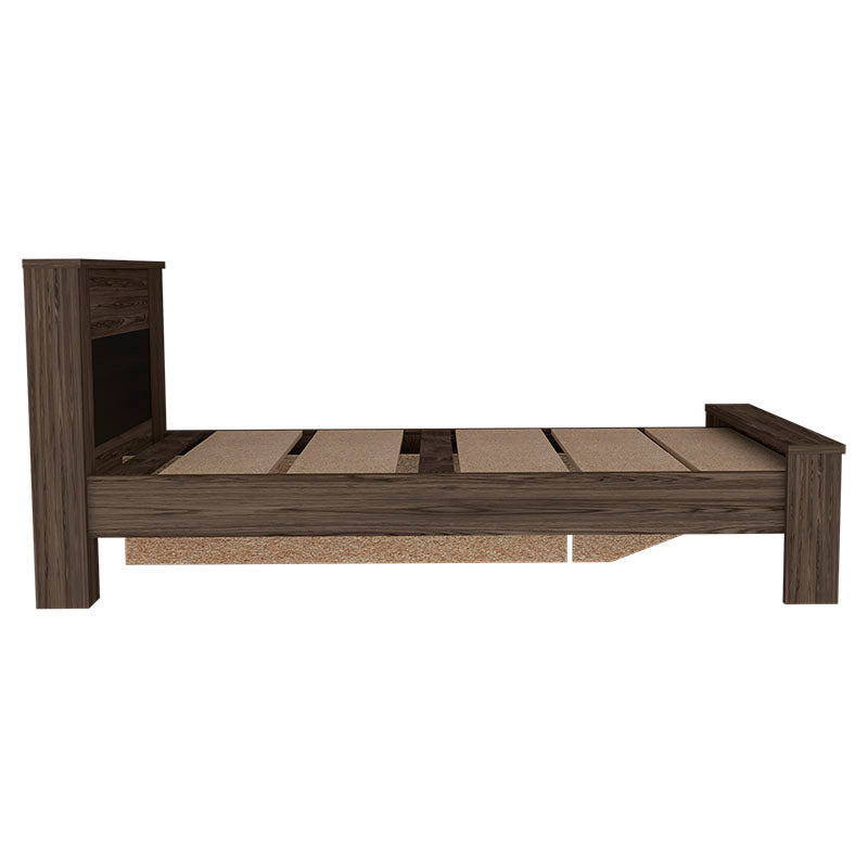 Cama Nápoles wengué 95,3 x 220,8 x 112,2 cm