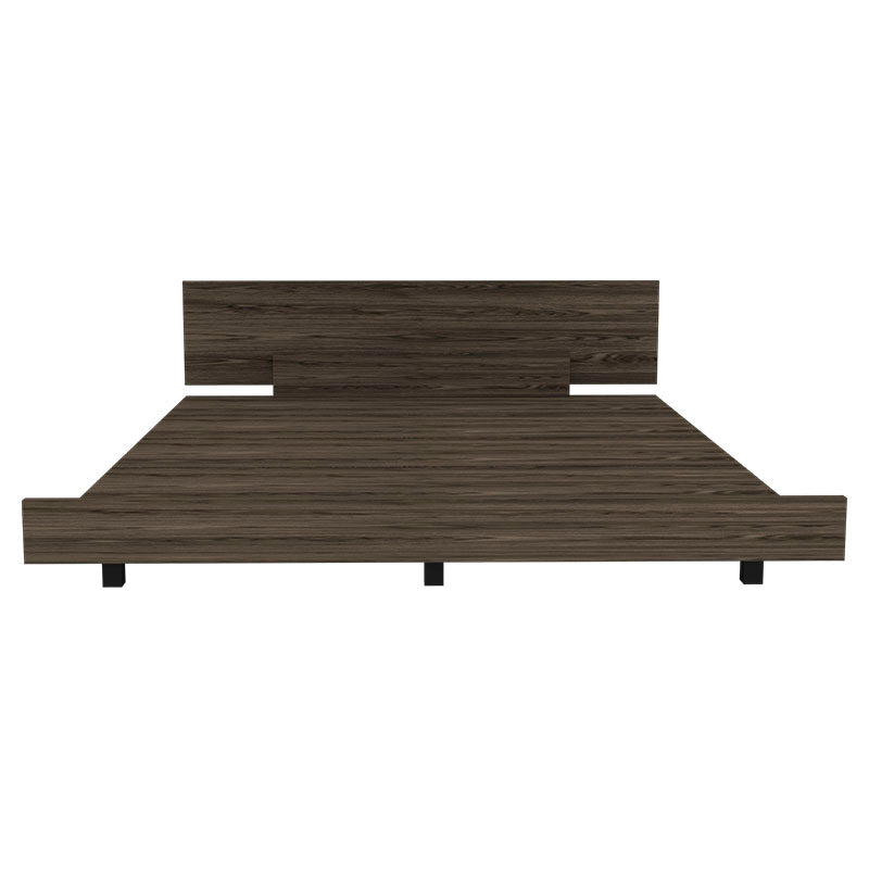 Kaia queen bed, cognac, 160 x 52 x 213 cm