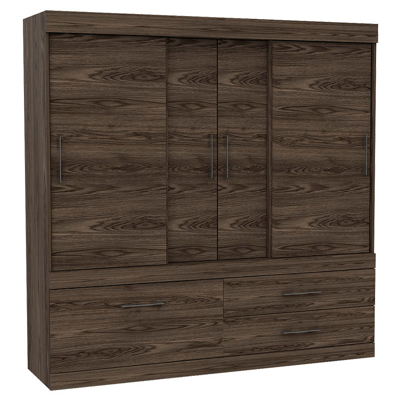 Clóset Portofino 5 puertas 2 gavetas coñac 180 x 180 x 47 cm
