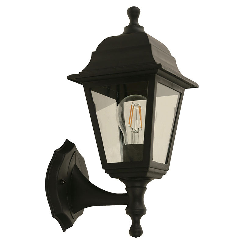 Set of 2 outdoor wall lights, black, 1 light E27 23485