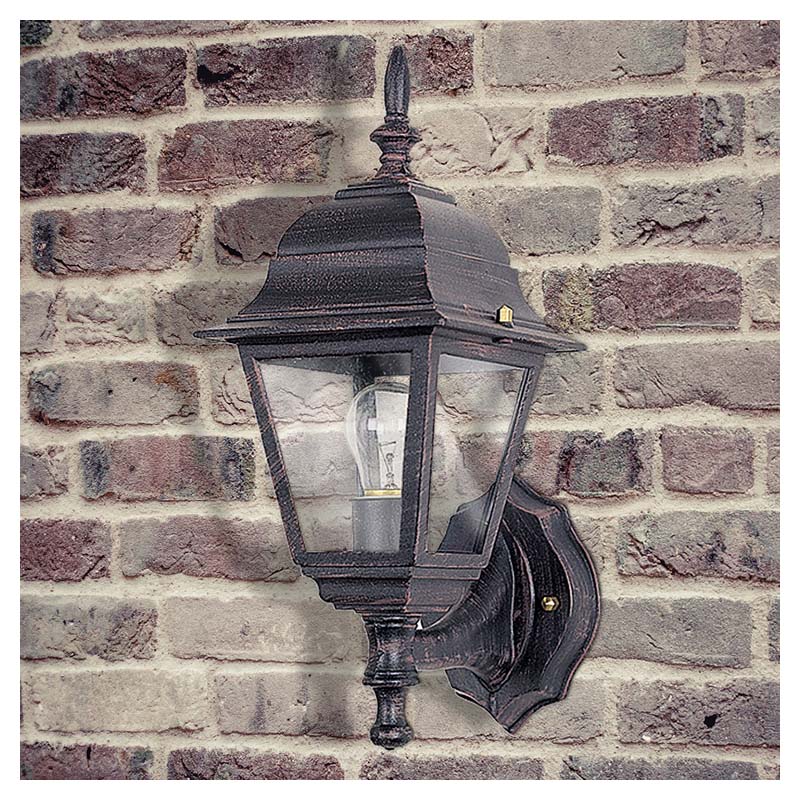 Farol de pared óxido (Bombillo se vende por separado)