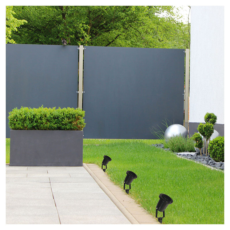 Estaca jardín moderna negro 1 luz GU10 1730-2