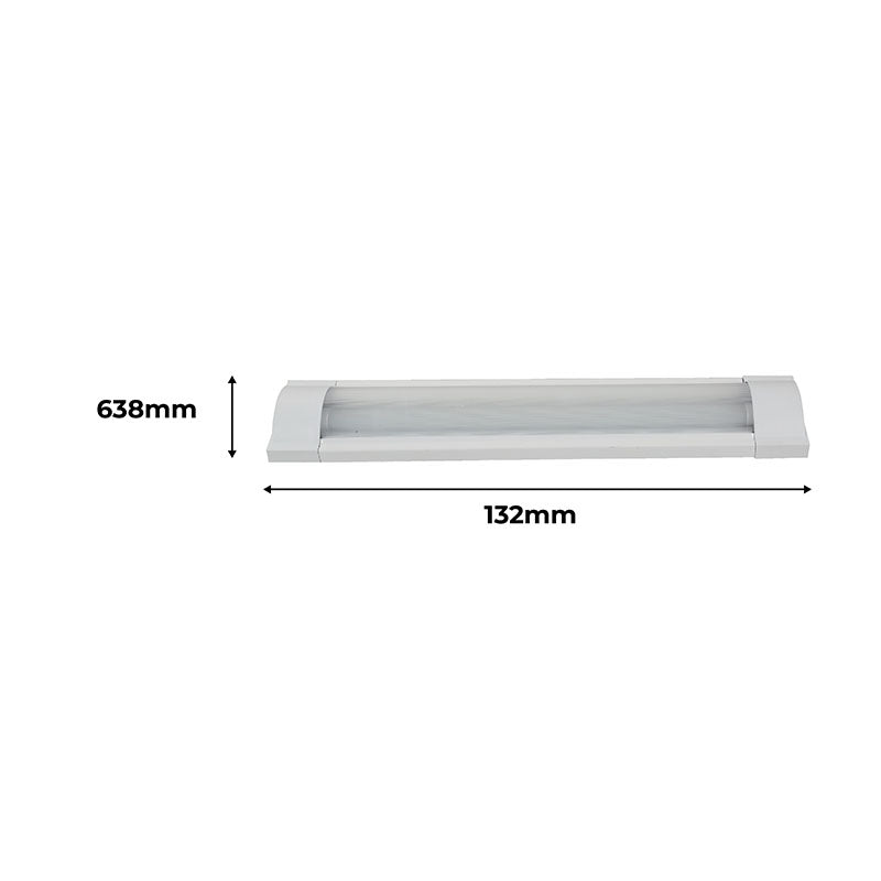 LED commercial light fixture, surface-mounted, 2 lights, 9W, 6,000K, 1,440 lm