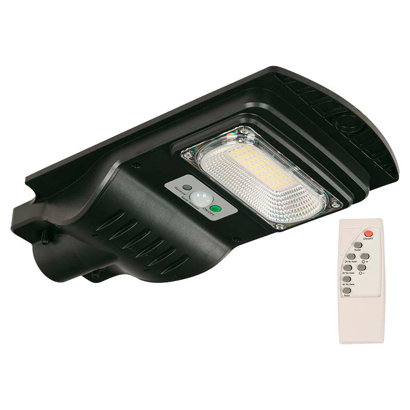 Lámpara solar led para exterior negra 1 luz 30W 3.2V 6000-7000K
