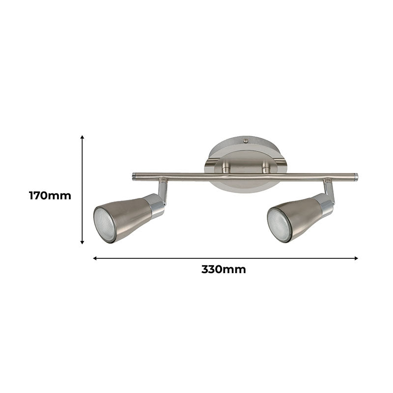 Modern design wall lamp 2 GU10 lights 07660