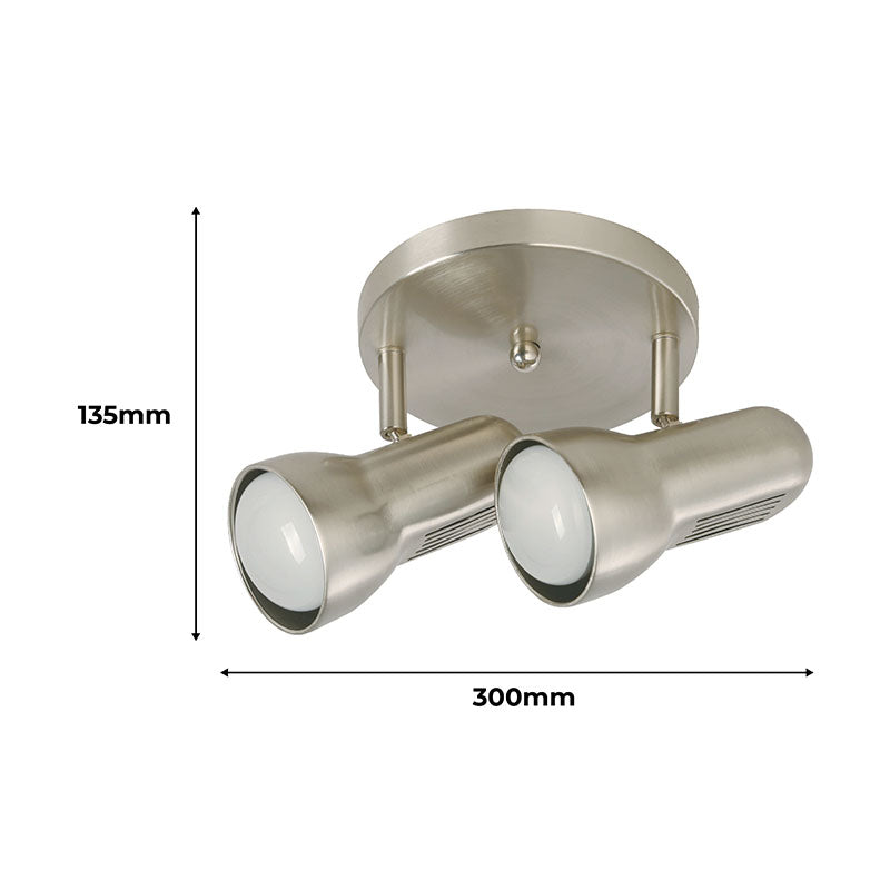 Modern Design Ceiling Lamp 2 lights E27 9972 (Bulb sold separately)