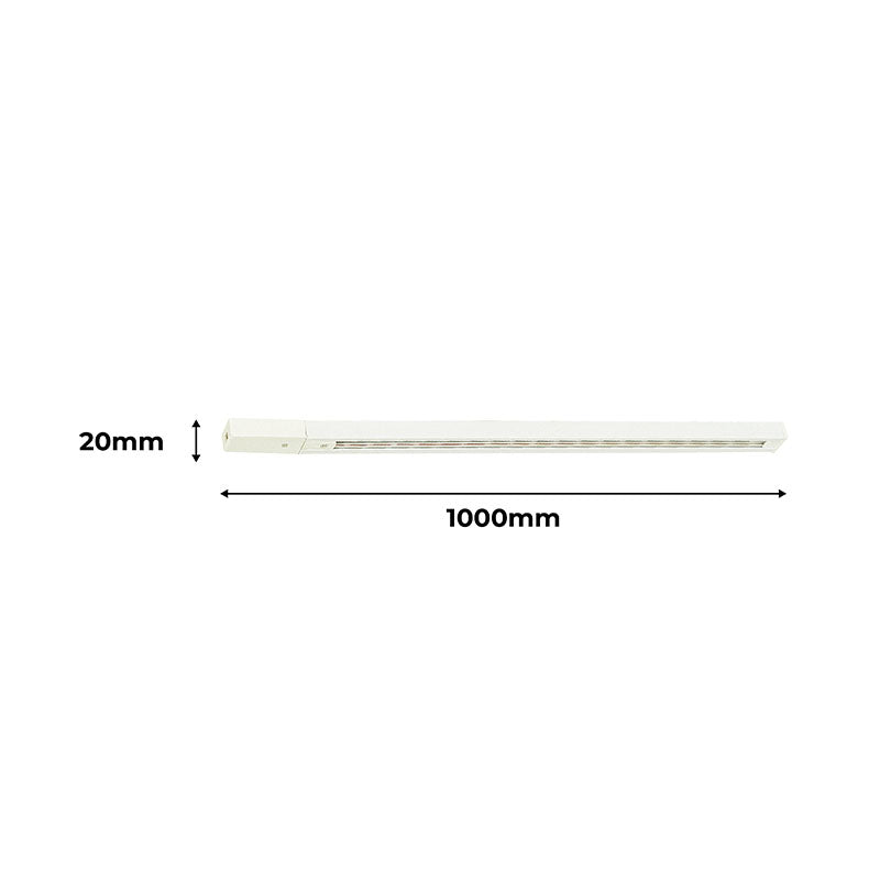 Riel para reflector blanco 1m