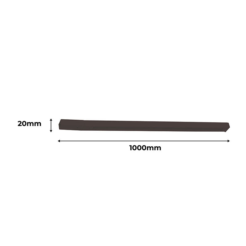 Riel para reflector negro 1 m