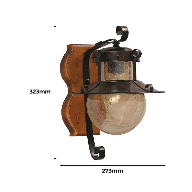 Classic design wall lamp 1 light E27 4372 (Bulb sold separately)