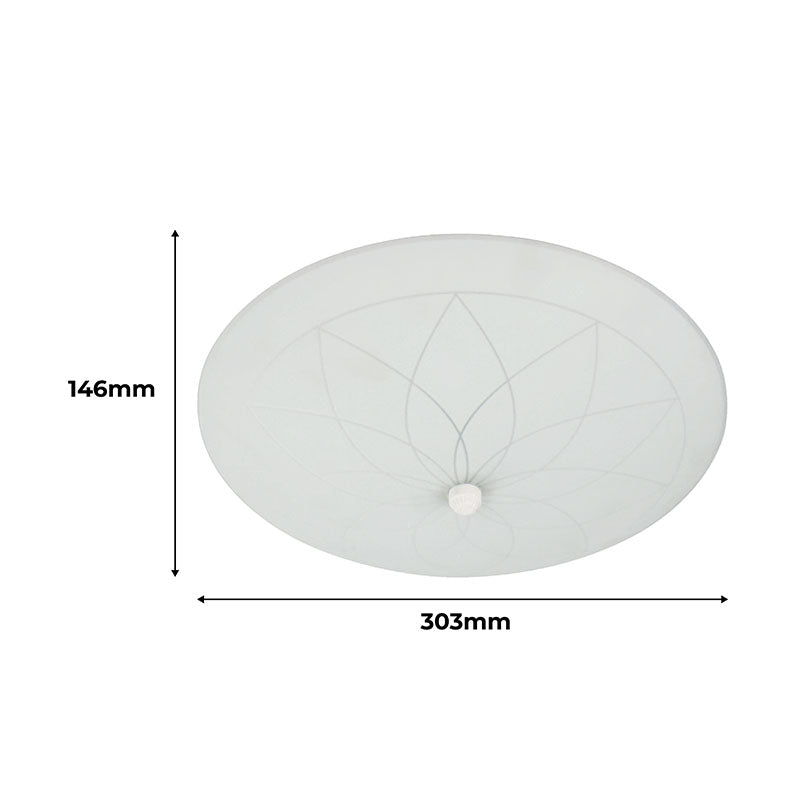 Plafón moderno blanco 15 x 31 cm 2 luces E27