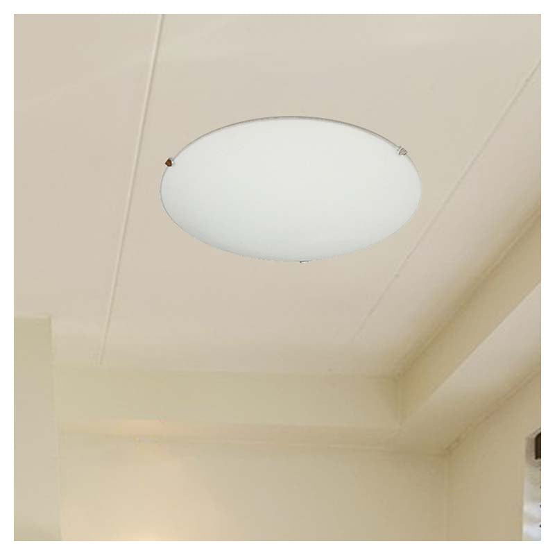 Set de 2 lámparas plafón moderna cromado 1 luz E27 02666