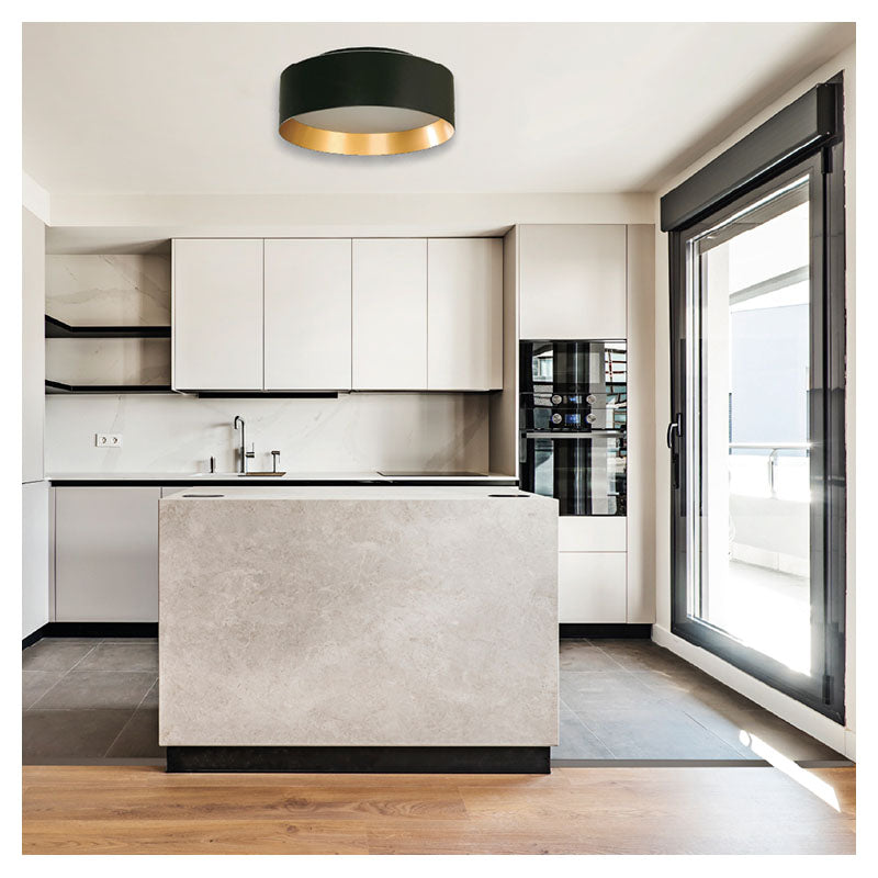 Lámpara plafón moderna negro LED integrado 24258