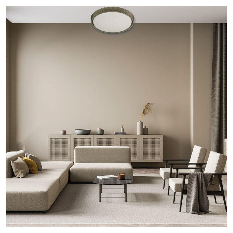 Modern gray flush-mount lamp with integrated LED 24254