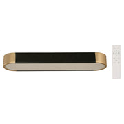 Modern black and gold flush mount ceiling lamp with integrated LED 33446