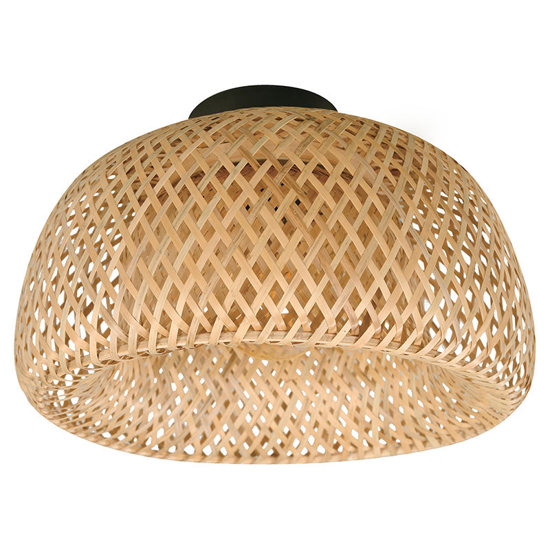 Lámpara plafón moderna negro y beige 1 luz E27 33452