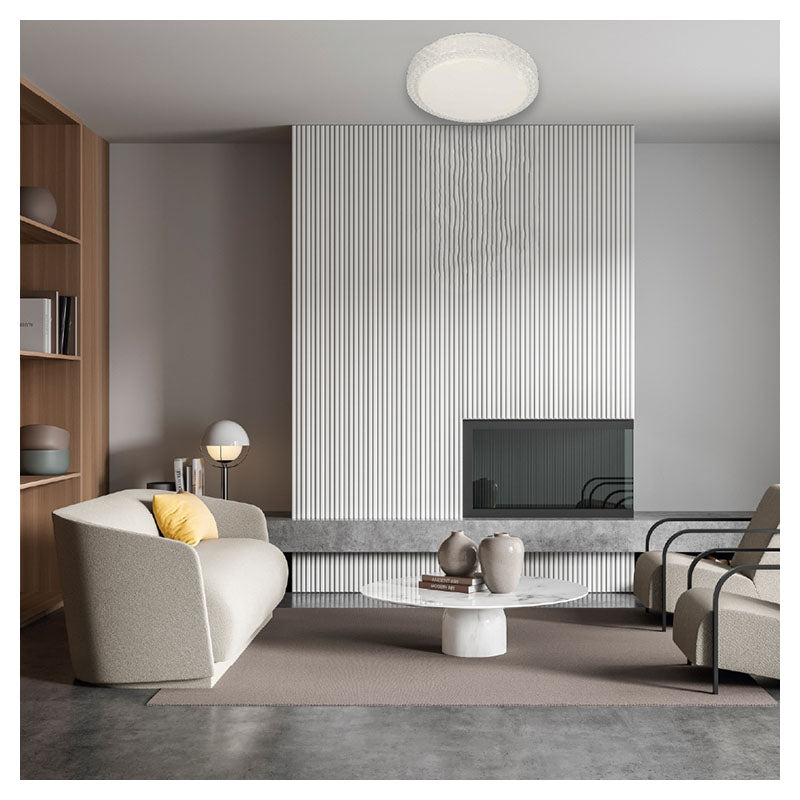 Set de 2 lámparas plafón moderna blanco LED integrado 24239