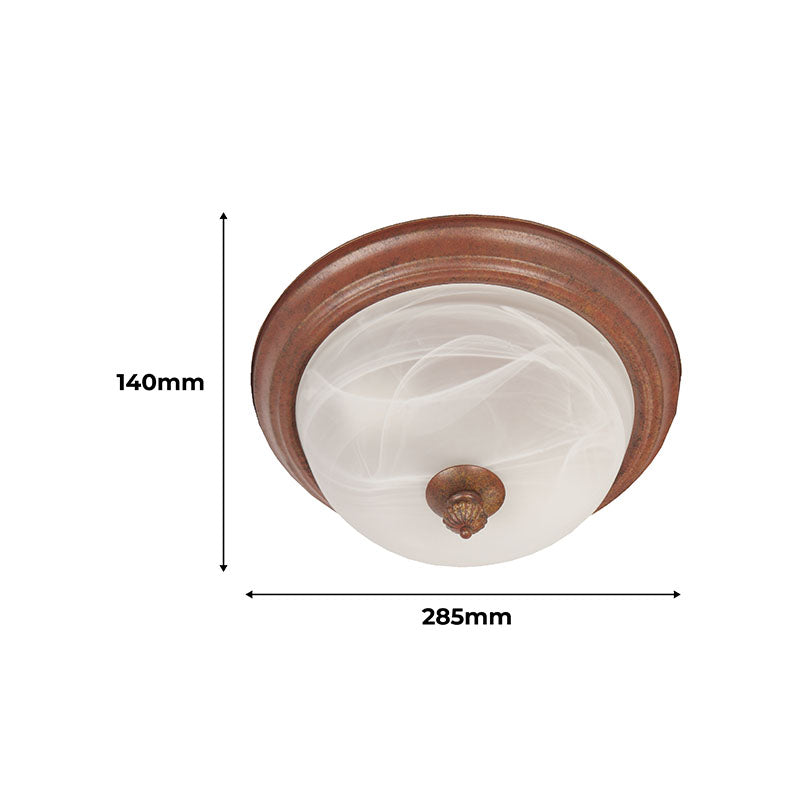 Classic bronze ceiling lamp 2 lights E27 br-23