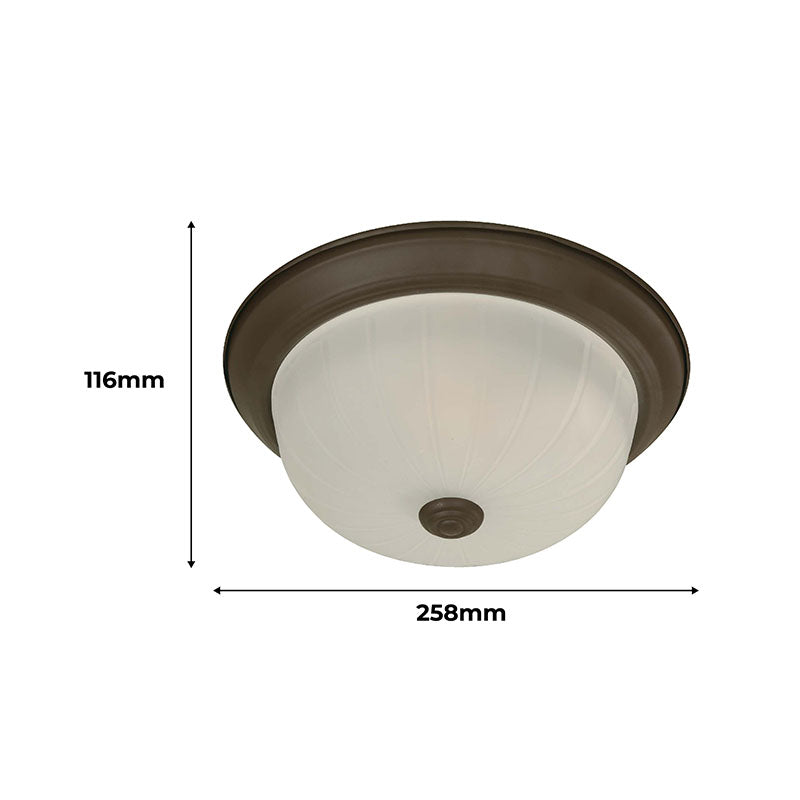 Set de 2 lámparas plafón clásica chocolate 1 luz E27 86563