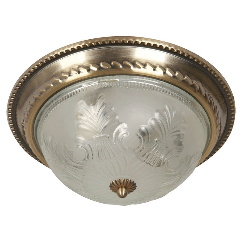 Lámpara plafón clásica dorado 2 luces E27 16688