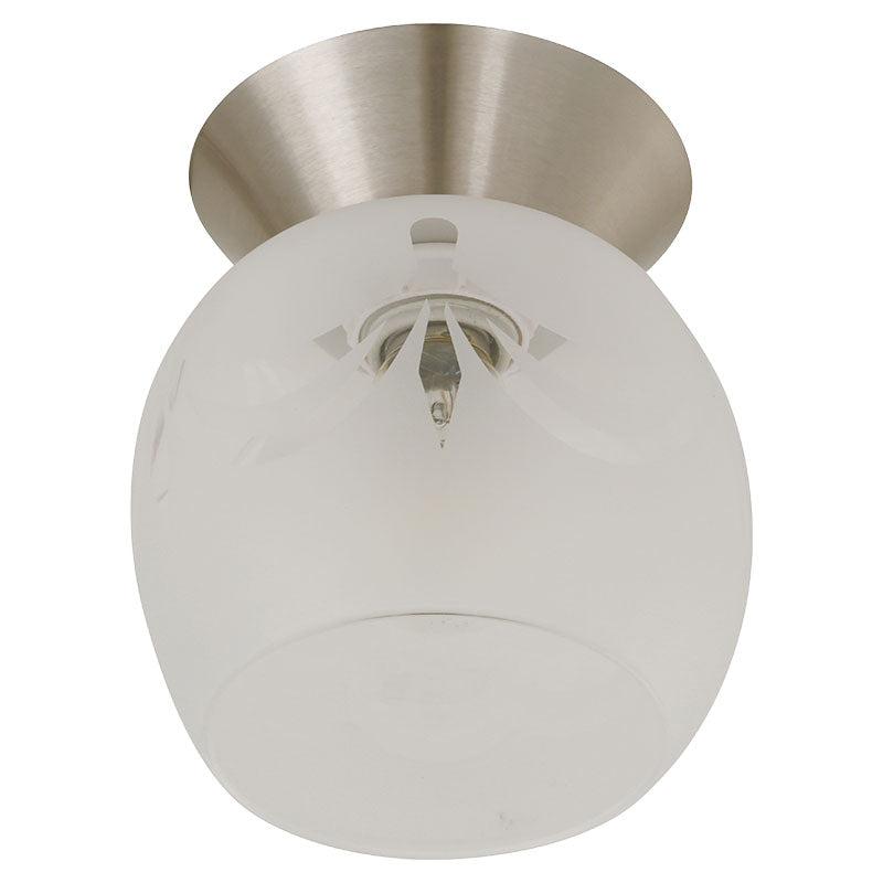 Lámpara plafón moderna níquel satinado 1 luz E27 04542