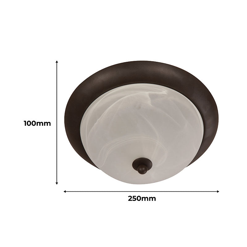 Classic Chocolate Flush Mount Ceiling Lamp, 1-Light E27 04471