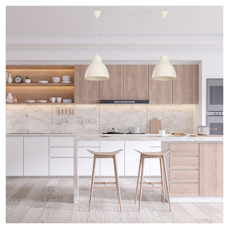 Lámpara colgante moderna acabado blanco 1 luz E27