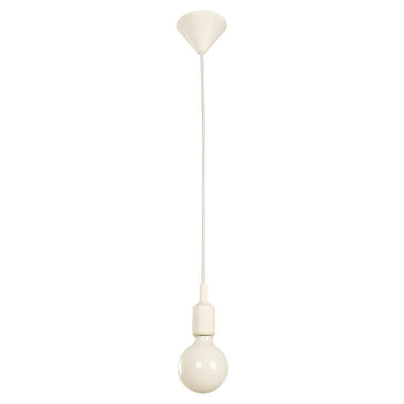 White hanging lamp 1 light E27 60 W (Bulb sold separately)