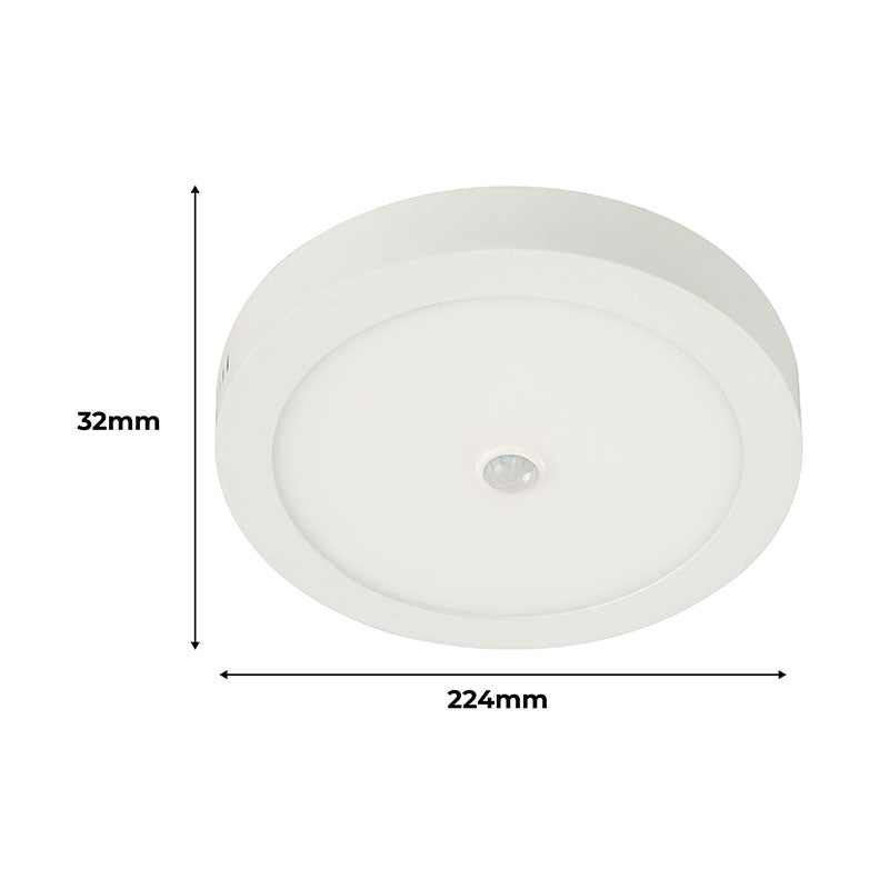 Lámpara sobreponer moderna blanco led sensor de movimiento 20558