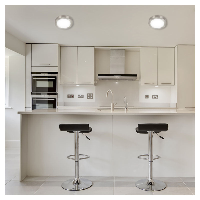 Lámpara sobreponer moderna níquel satinado led 05307