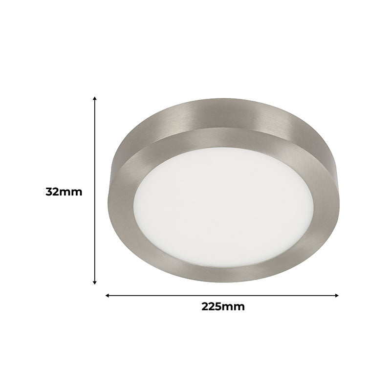 Lámpara sobreponer moderna níquel satinado led 05307