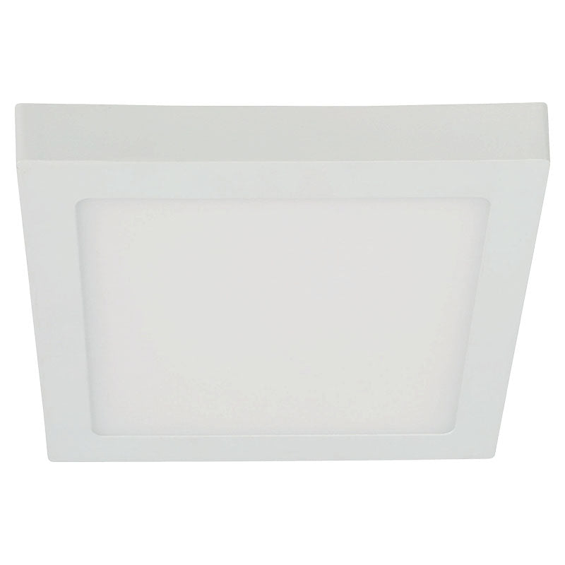 Lámpara cuadrada blanca luz cálida de sobreponer led 18 W