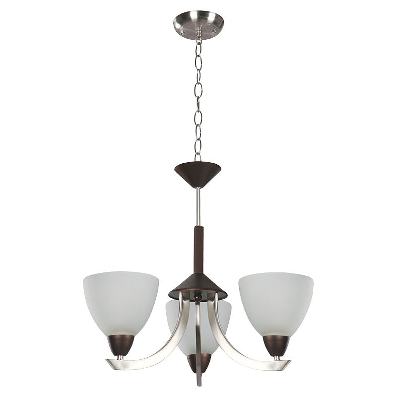 White Bell 3-Light E27 Coffee Pendant Lamp