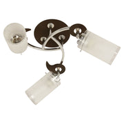Chrome 3-Light E27 Glass Pendant Lamp (Bulb sold separately)