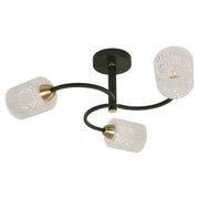 Modern Black Pendant Lamp 3 Lights E14 33660-2
