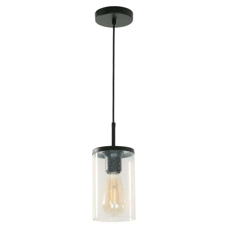 Modern Black Pendant Light 1 Bulb E27 33632-2