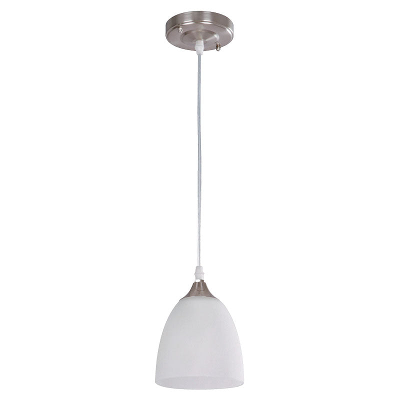 White nickel pendant lamp 1 light E27