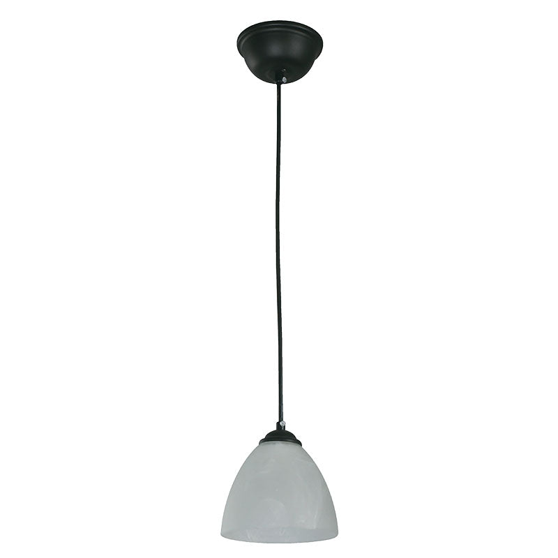 Lámpara colgante con base enroscable negra 1 luz E27 60W