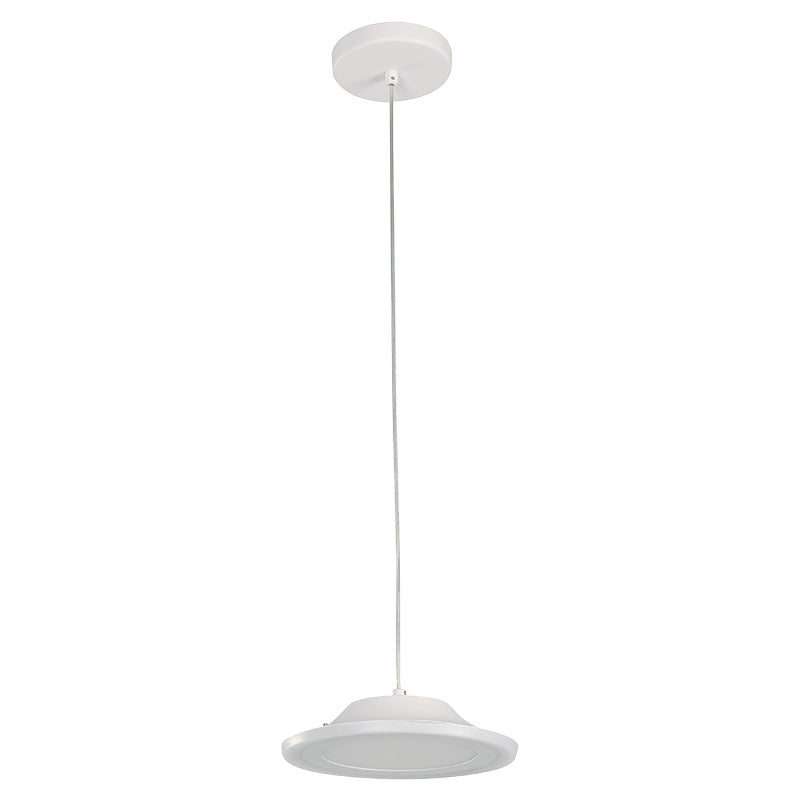 Lámpara colgante blanca led 1 luz 3 intensidades de luz