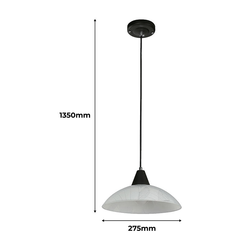 Black pendant light 1 light E27 60 W