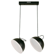 Lámpara colgante moderna negro mate 2 luces 24675-2